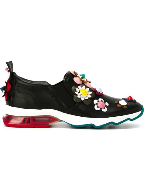 fendi pink booties|fendi flower applique sneakers.